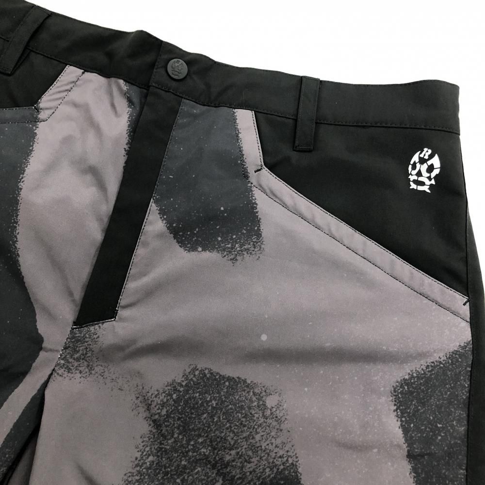 超美品】ラッセルノゴルフ ハーフパンツ 黒×グレー 総柄 ルチャマスク
