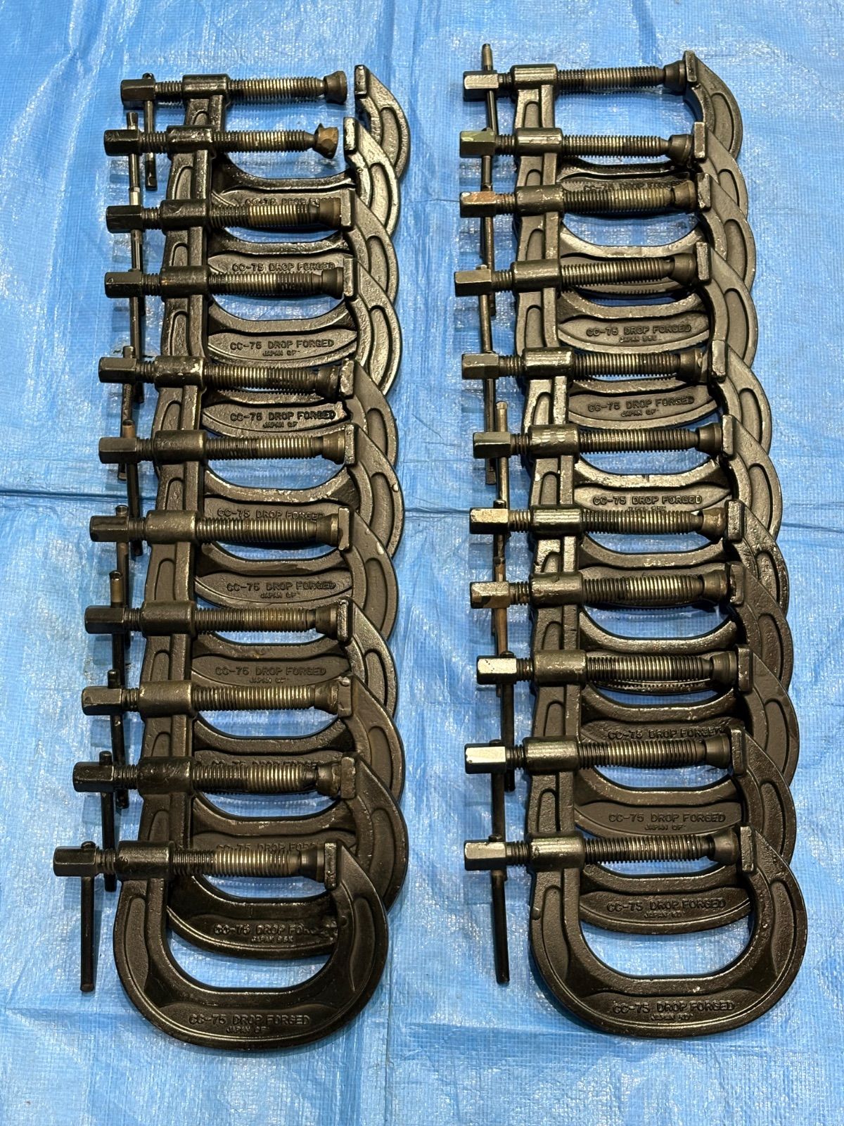 TOP工業 C型シャコ万力 75mm CC-75 クランプ 大量セット 24個まとめ売り DROP FORGED 中古