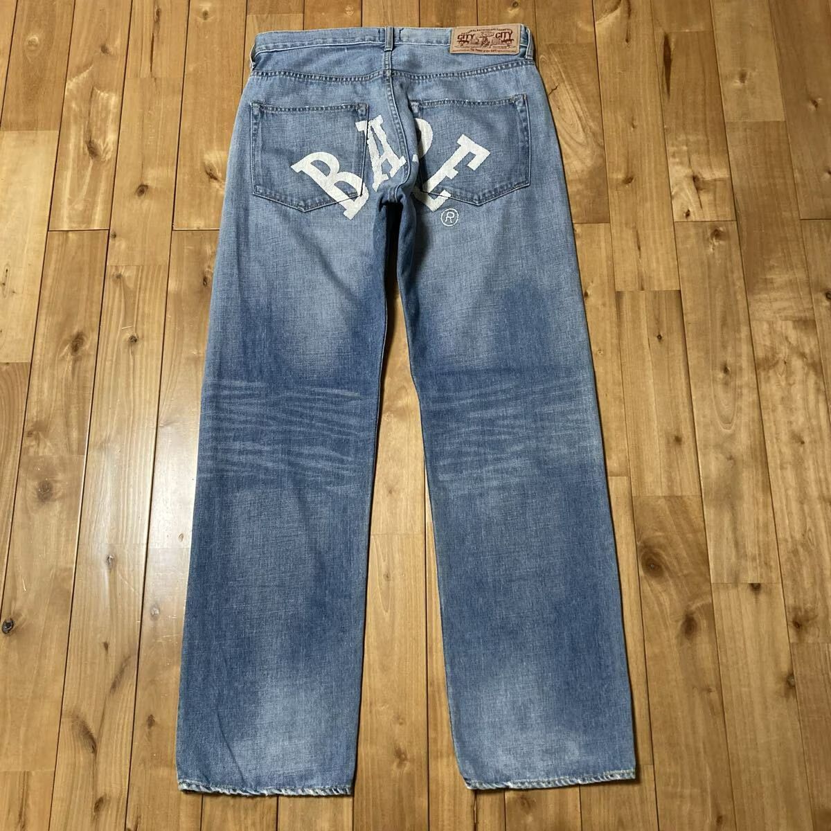 デニム・ジーンズ BAPE LOGO Denim Pants Mサイズ a bathing ape 