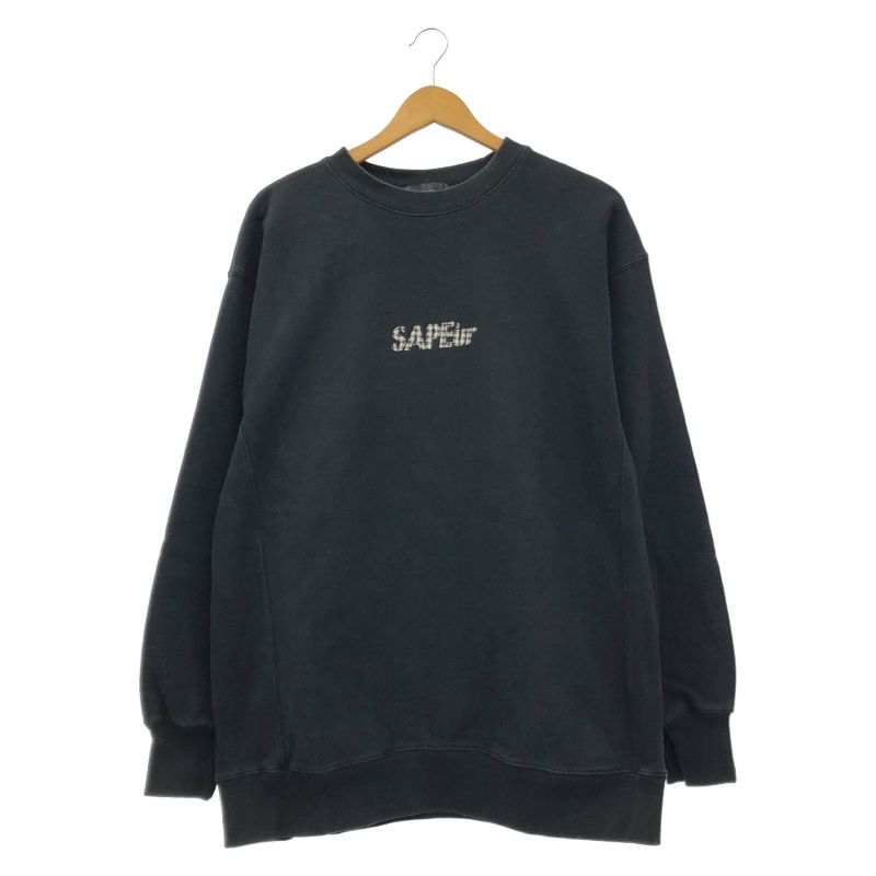 中古】SAPEur HOUNDS TOOTH HEAD CREWSWEAT ブラック サイズXL SAPEur サプール ロッドマン長袖 XL