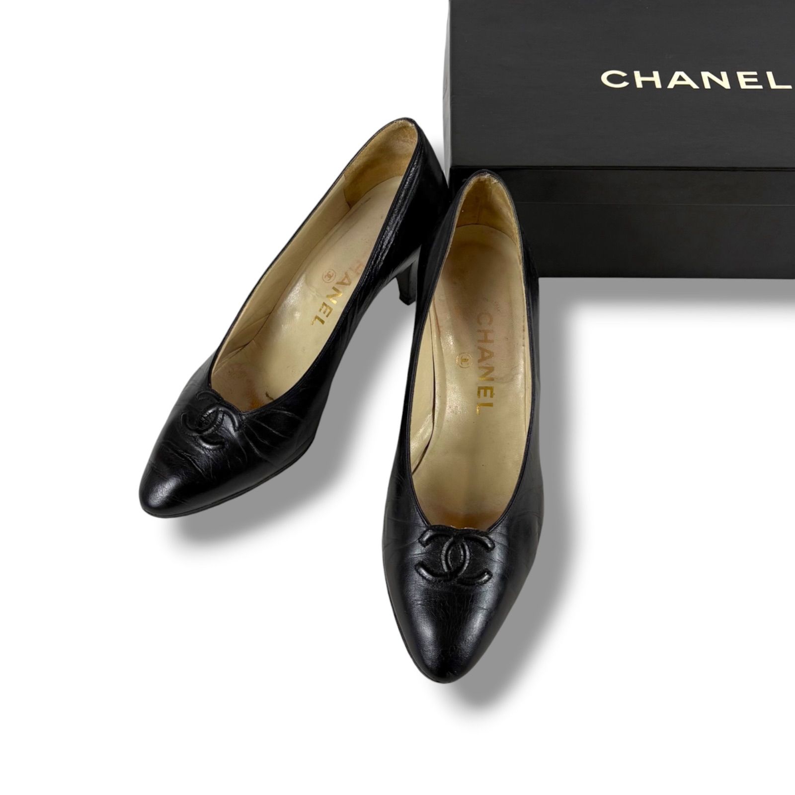 CHANELココマークパンプス フラット シャネル ココマーク CHANEL