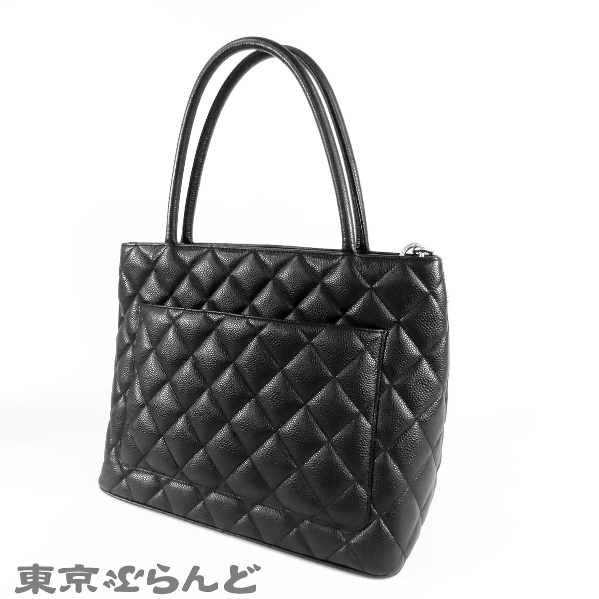 シャネル CHANEL 復刻トート A01804 ブラック 黒 シルバー金具 