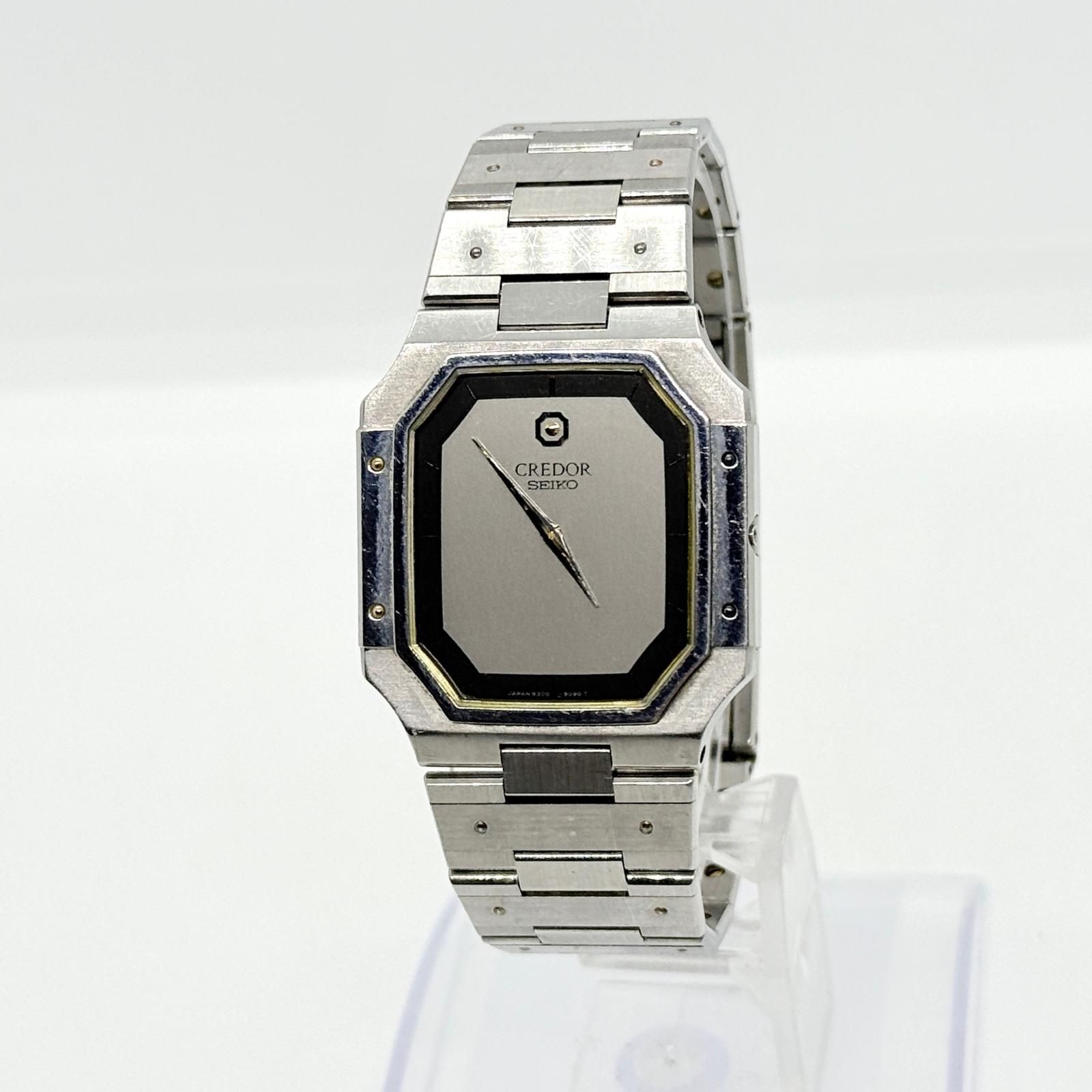 SEIKO セイコー クレドール 9300-5050 シルバー QZ レディース 腕時計 
