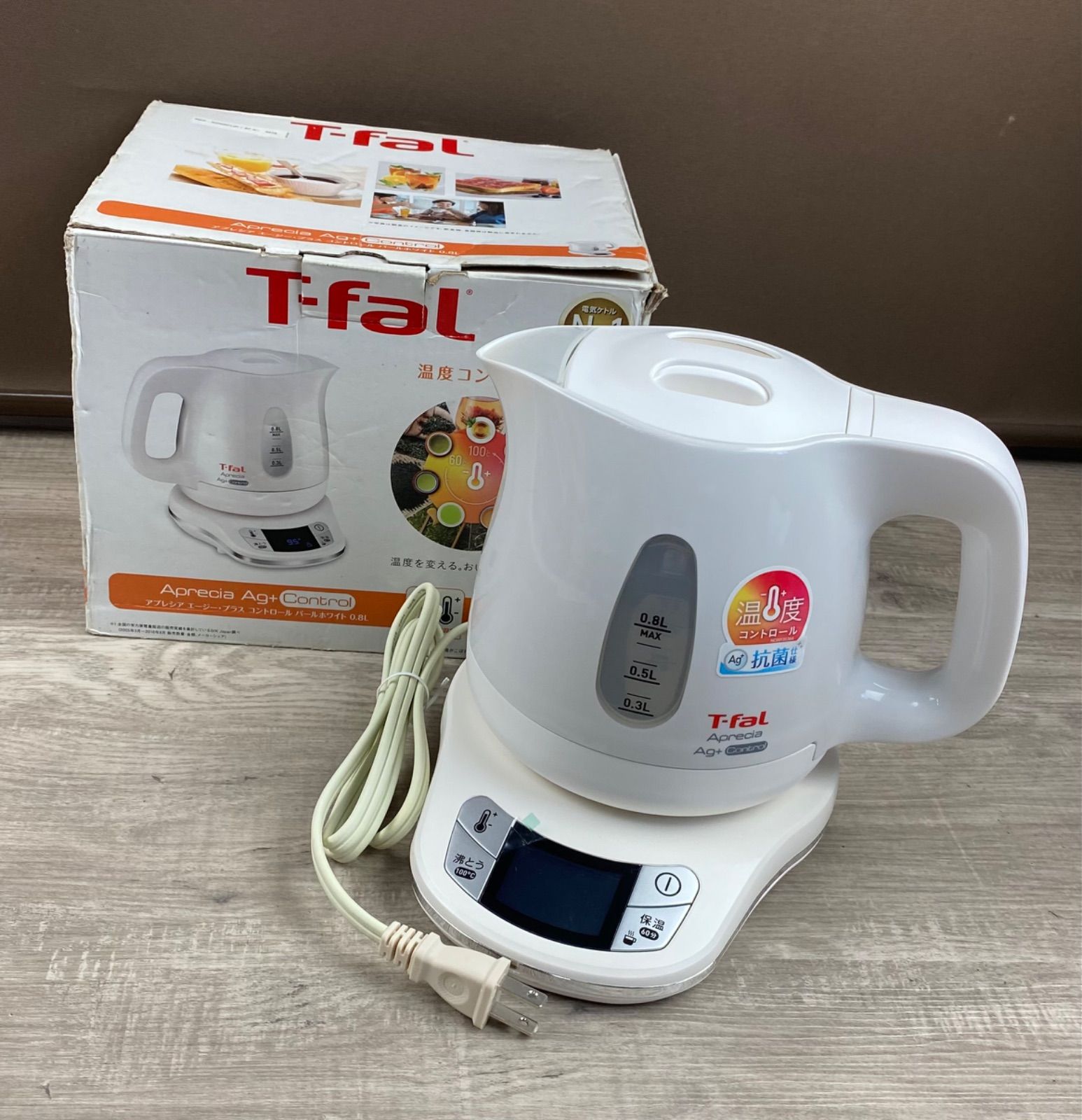 T-fal 電気ケトル アプレシア エージー・プラス コントロール パール 