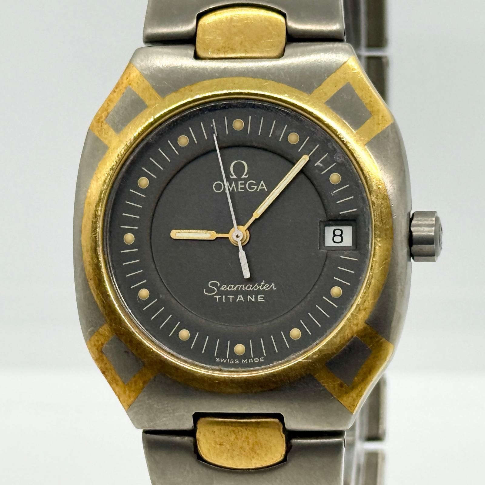 OMEGA オメガ TITANE シーマスター 120m 53562918 グレー QZ ユニ 