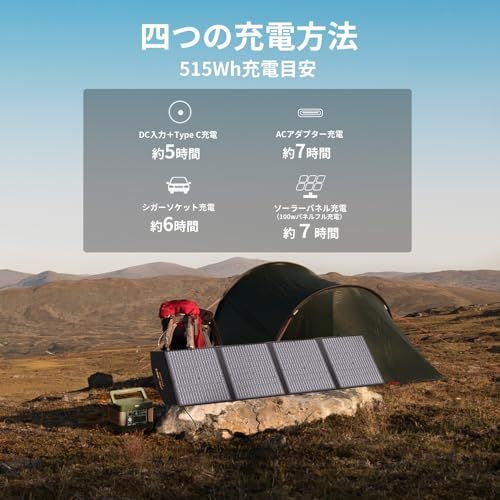 EEIVOL ポータブル電源 リン酸鉄 515Wh/160938mAh AC出力600W EEIVOL ポータブル電源 リン酸鉄 515Wh/160938mAh AC出力600W