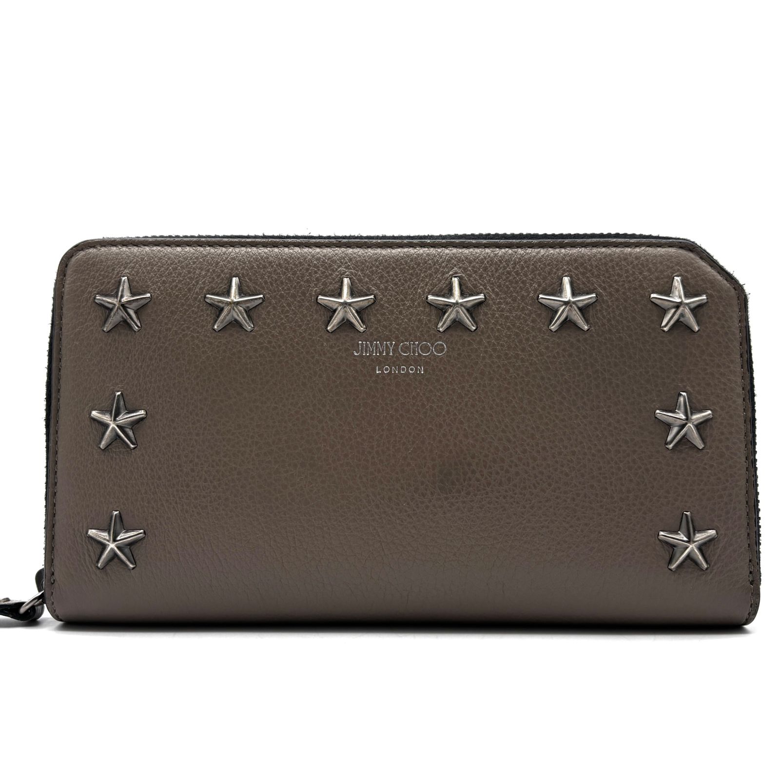 極美品 JIMMY CHOO ジミーチュウ カーナビー 長財布 ラウンド 
