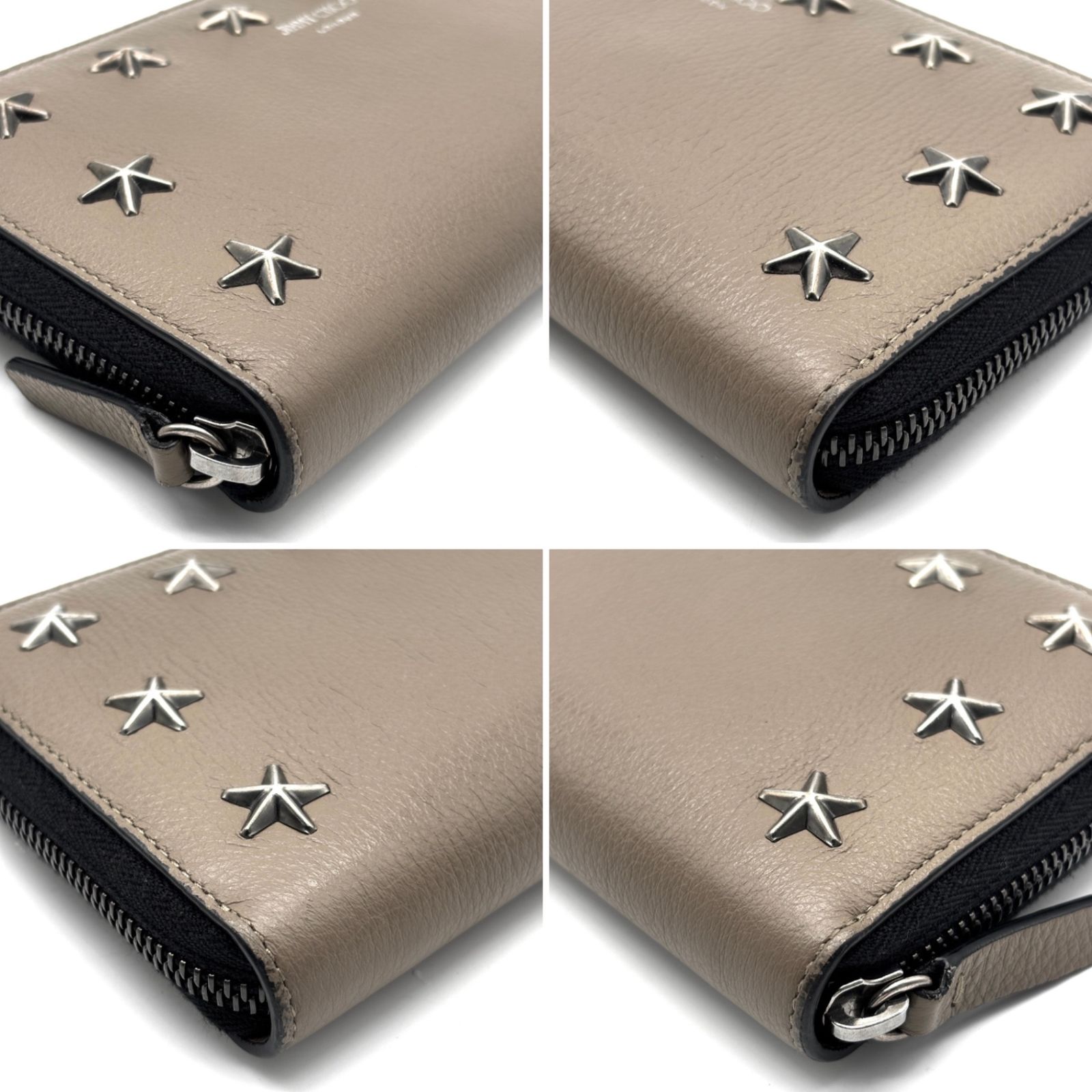 極美品 JIMMY CHOO ジミーチュウ カーナビー 長財布 ラウンド 