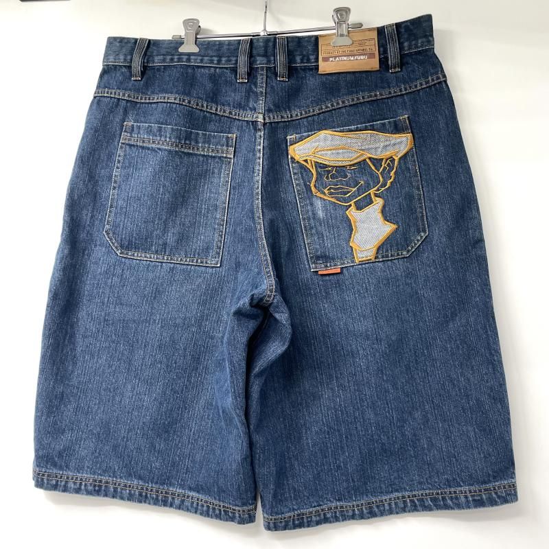 中古】PULATINUM FUBU デニムハーフパンツ W40 インディゴ