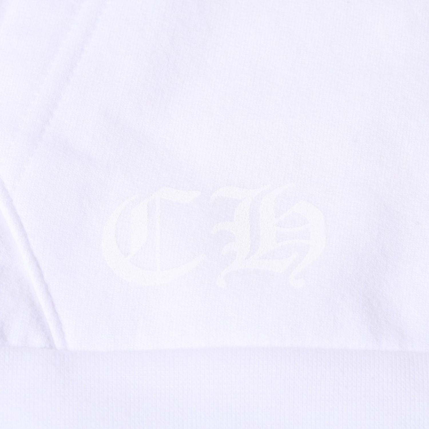 新品未使用 CHROME HEARTS クロムハーツ ロゴプリント ダガージップパーカー サイズL ホワイト ブルー 中古 4b000436 CHROME HEARTS（クロムハーツ） 【新作・新品】CHROME HEARTS ロゴ
