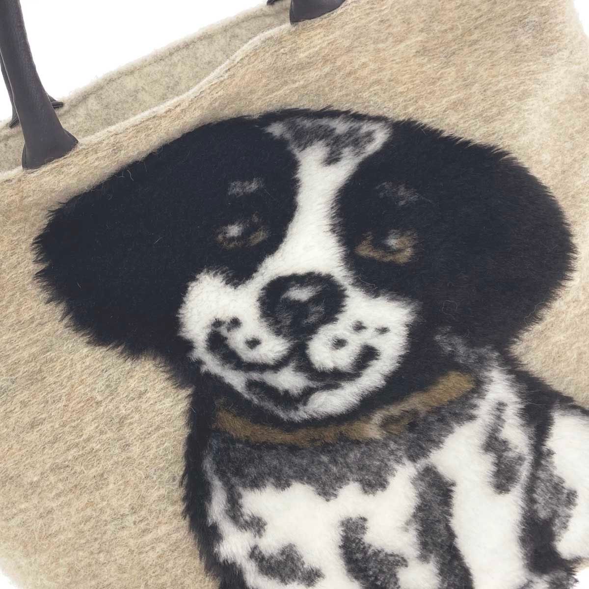 Teresa Cambi テレサカンビ 2WAYトートバッグ  バーニーズマウンテンドッグ/犬柄/ウール    ベージュ レディース / 240001196732 Teresa Cambi テレサカンビ 2WAYトートバッグ バーニーズマウンテン