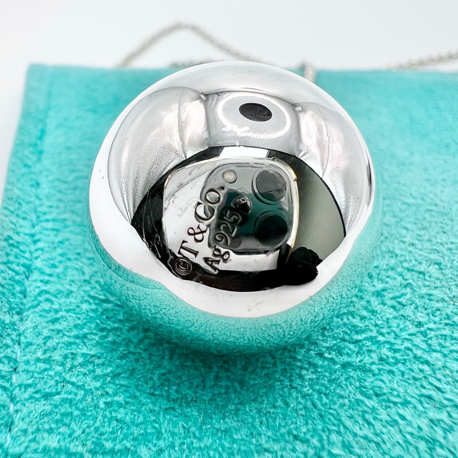 極美品 ティファニー ハードウェア ボール 19mm ネックレス 付属品 