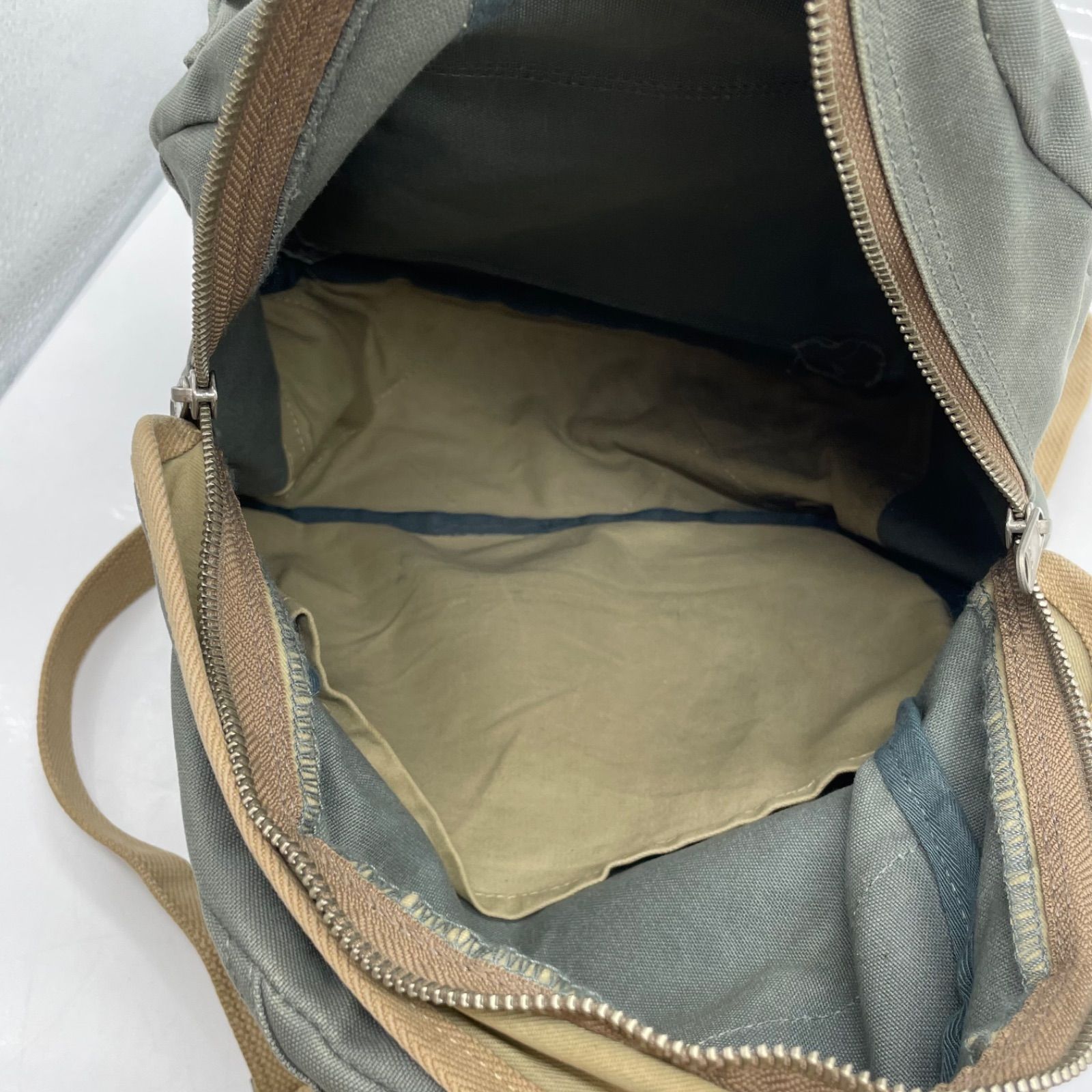BN8355□一澤帆布 キャンバス リュック カーキ系 廃番 レア - メルカリ
