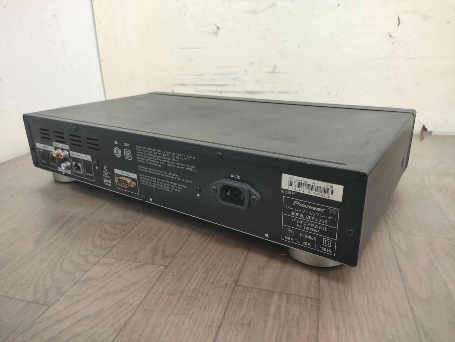 動作品 BDP-LX55 ブルーレイプレイヤー パイオニア 管1909 【公式通販】