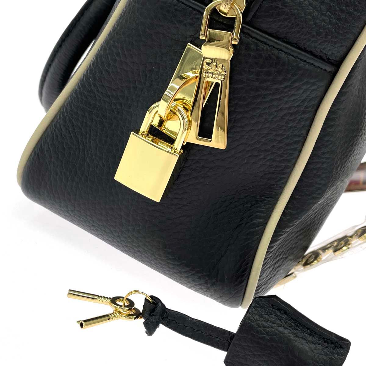 Falchi New York ファルチニューヨーク ボストンバッグ レザー 