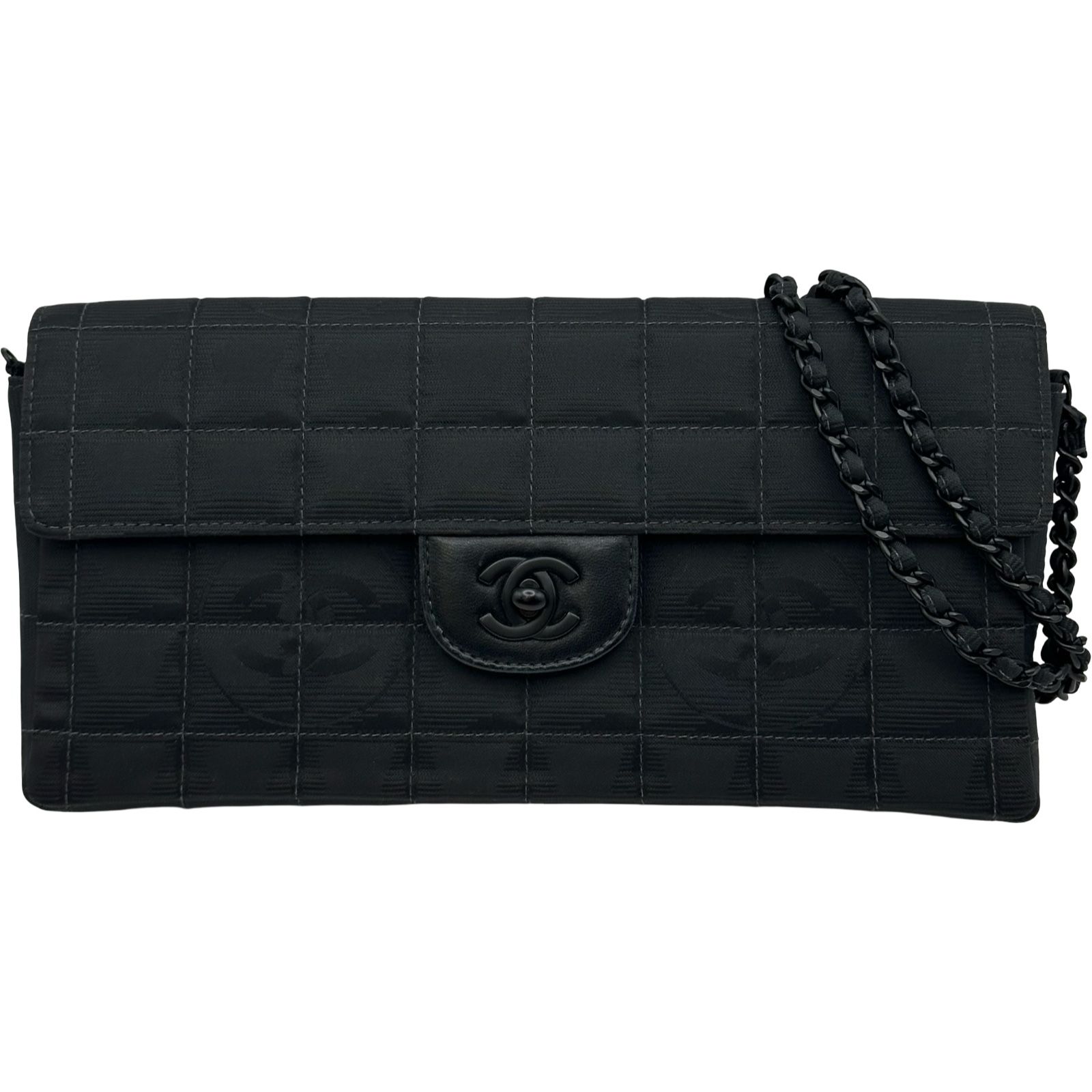 シャネル CHANEL ニュートラベルラインチェーンワンショルダー A15316 6番台 ブラック ブラック金具 ナイロンジャガード レディース ショルダーバッグ CHANEL - シャネル CHANEL ニュートラベルラインチェーンワン