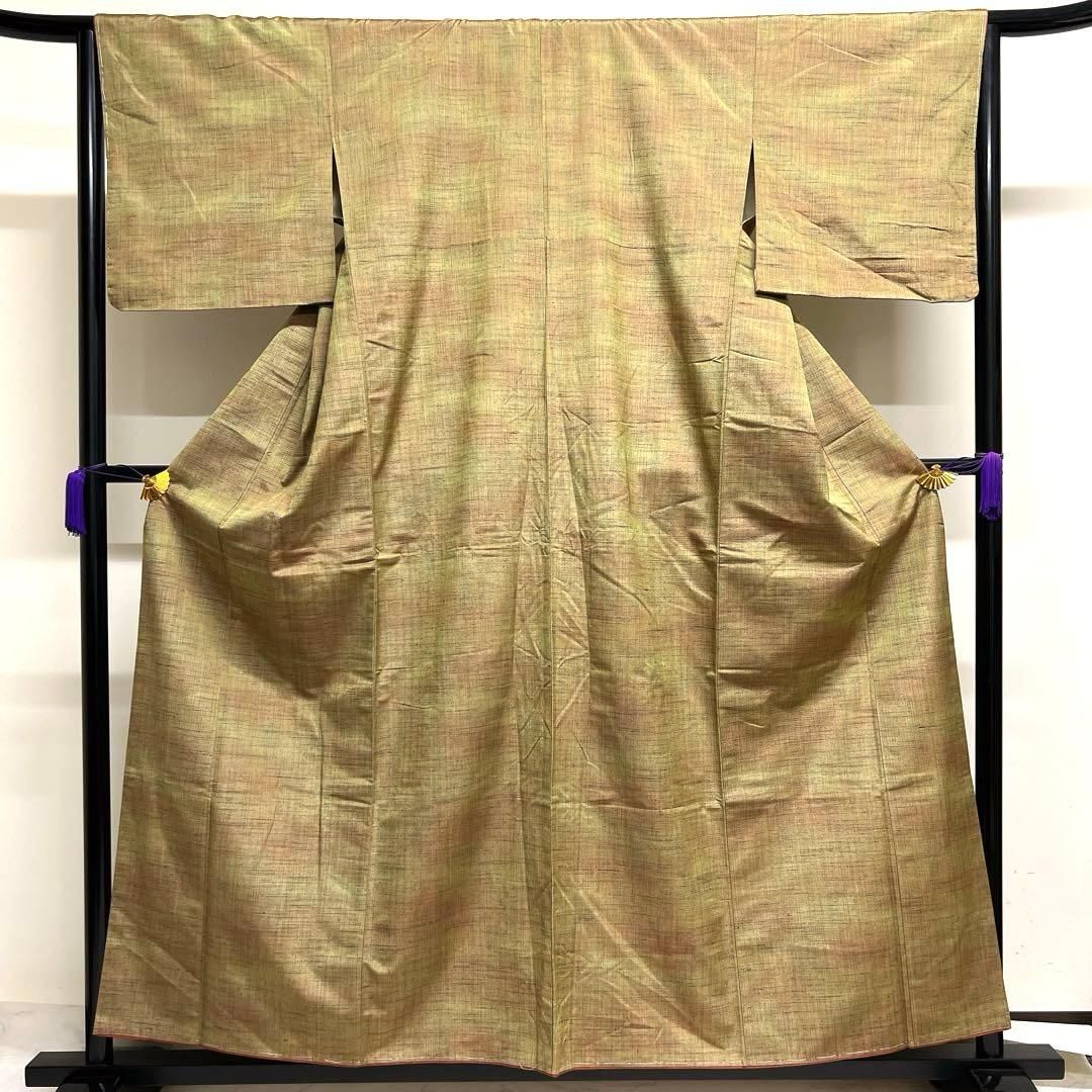 小紋　紬　ぼかし染め　グリーン　身丈157　裄64.5　正絹　着物　024tz 小紋 紬 ぼかし染め グリーン 身丈157 裄64.5 正絹 着物 024tz - メルカリ