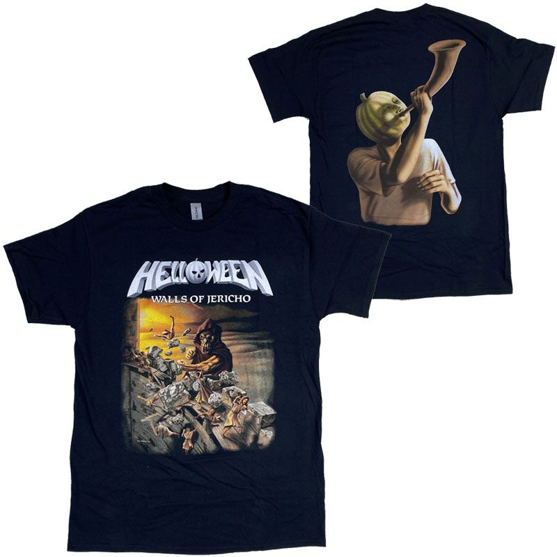 Helloween/Tシャツ　XLサイズ　大阪限定盤 ハロウィン・HELLOWEEN・WALLS OF JERICHO・USA版・Tシャツ・ メタルT