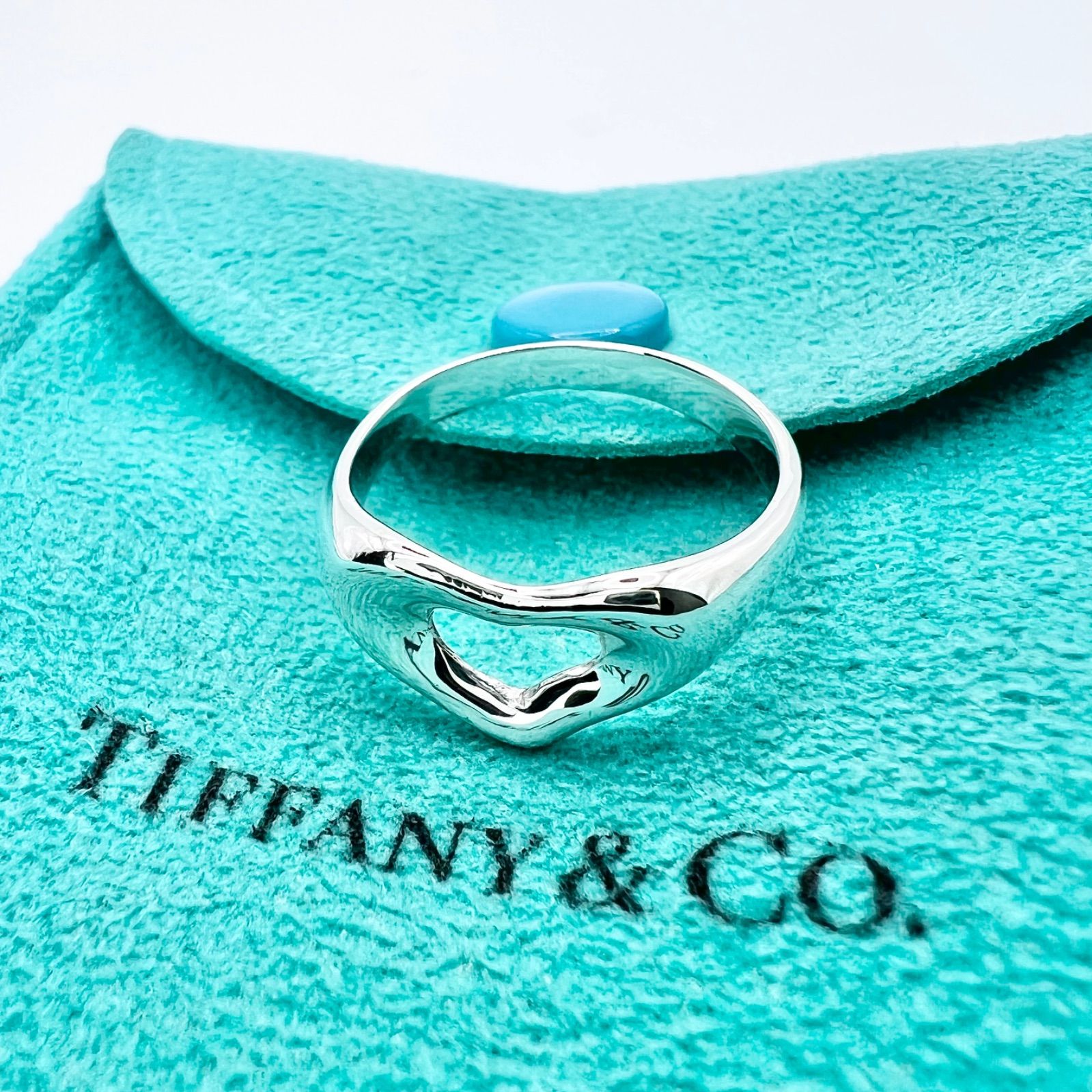 ②美品 TIFFANY&Co ティファニー オープンハート ネックレス 925
