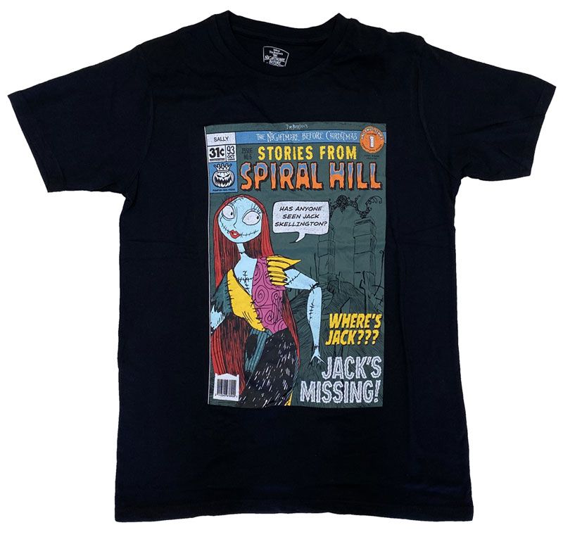 NIGHTMARE BEFORE CHRISTMAS・ナイトメア ビフォア クリスマス・SPIRAL HILL SALLY・Tシャツ・ 映画Tシャツ・DISNEY・オフィシャルTシャツ S