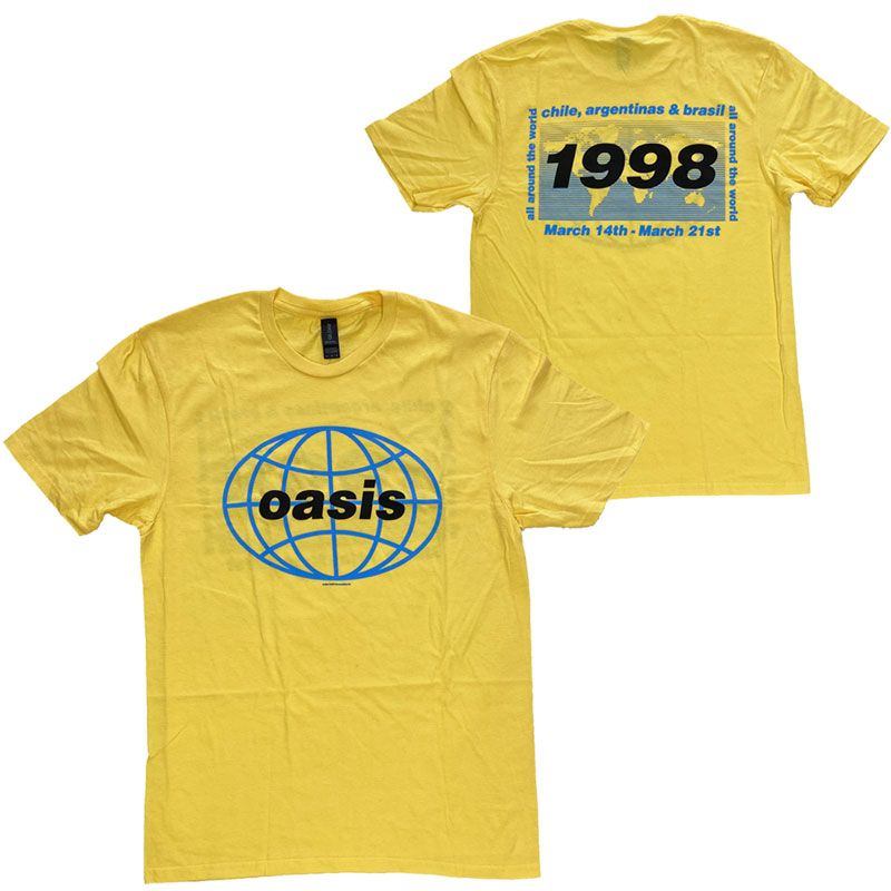 オアシス・OASIS・1998 WORLD TOUR SOUTH AMERICA・Tシャツ・ロックT