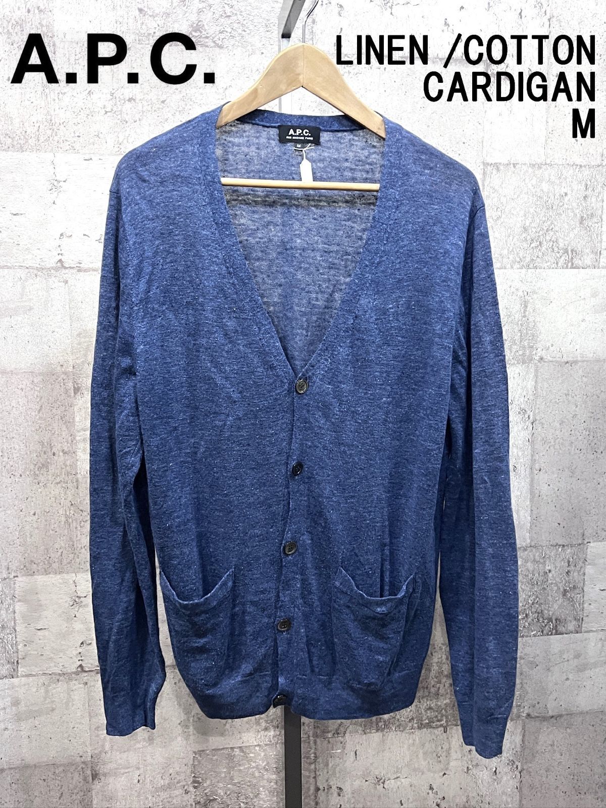 A.P.C. 薄手 リネン カーディガン M アーペーセー 麻綿 - メルカリ