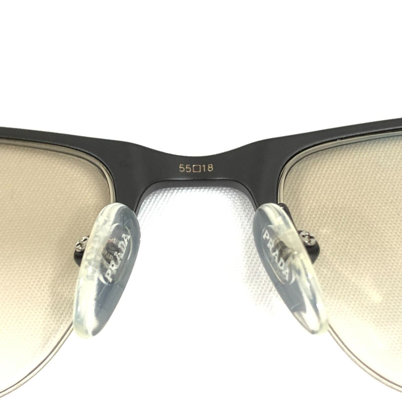 ほぼ未使用!!】 PRADA プラダ ハーフリム サングラス マットダーク 