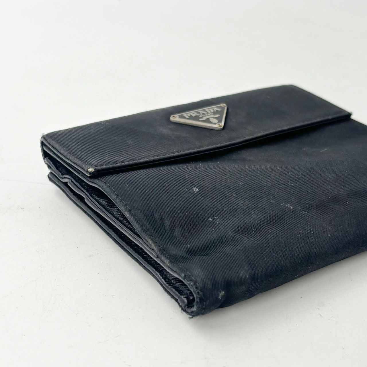 PRADA プラダ M523 三角ロゴプレート Wホック ヴィンテージ テスート 