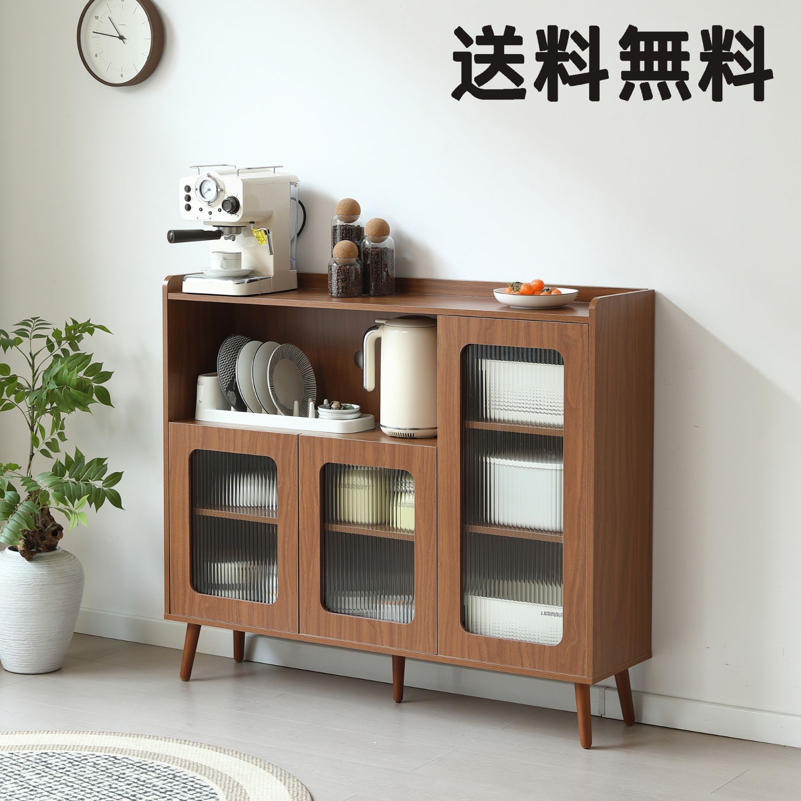 キャビネット サイドボード 食器棚 キッチンキャビネット リビング 収納チェスト リビングボード <JETO>...