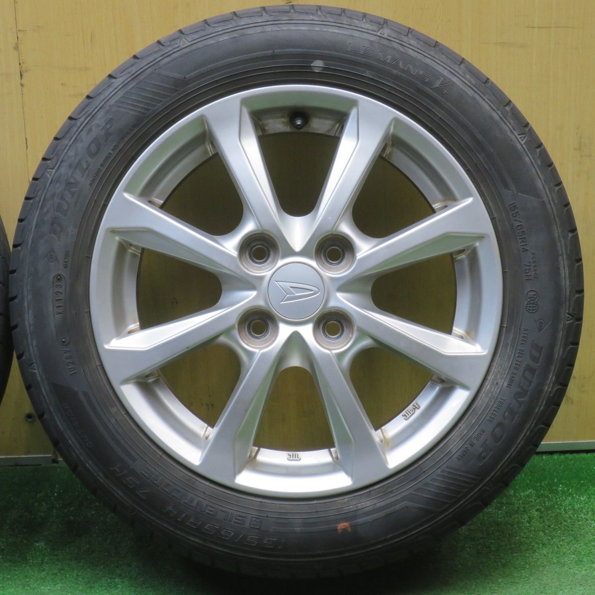 4本価格！23年☆ダイハツ ミライース 純正 155/65R14 ダンロップ LE 