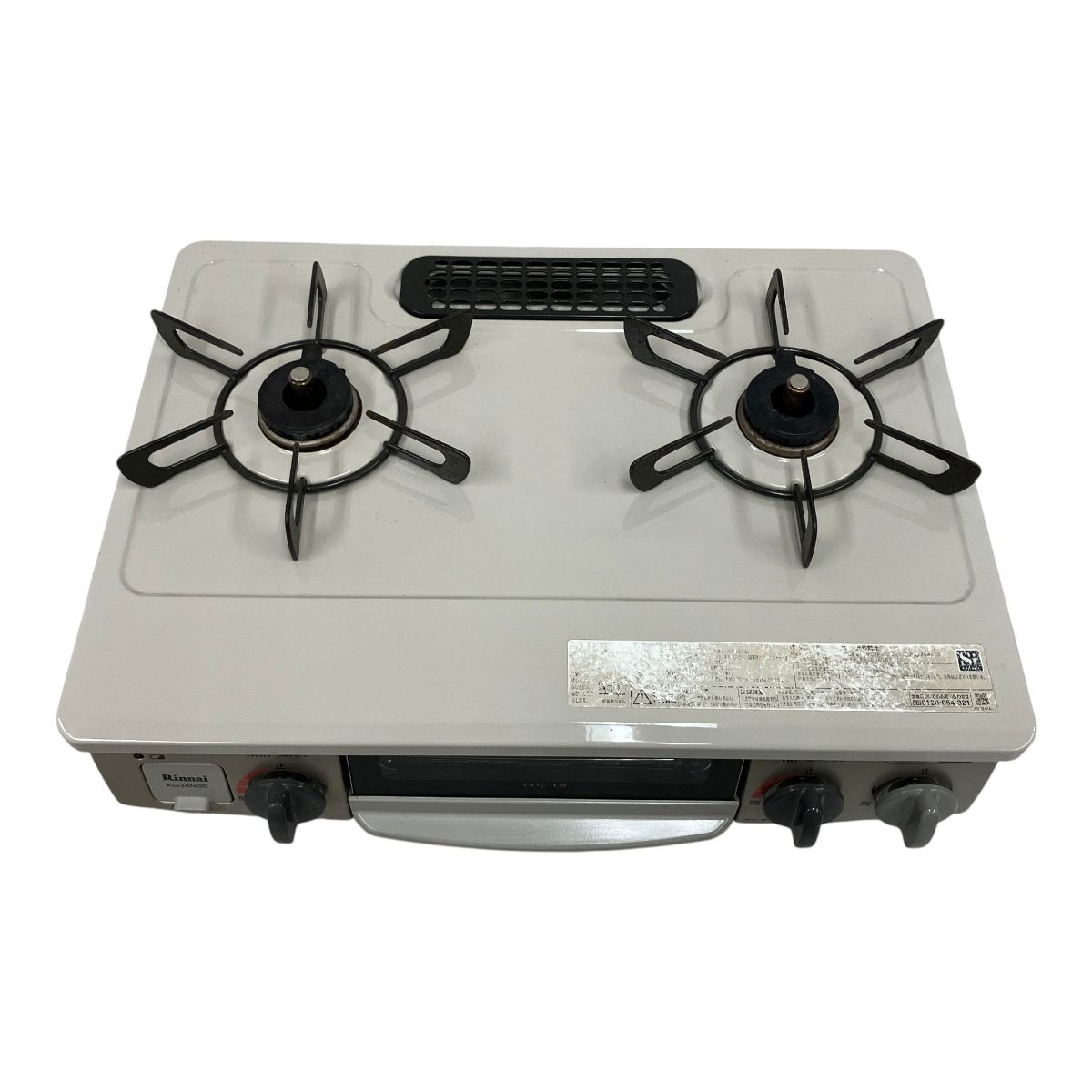 リンナイ　ガスコンロ　KG34NBEL　2020年製　中古品 リンナイ KG34NBEL グリル付ガステーブル 都市ガス用 2020年製
