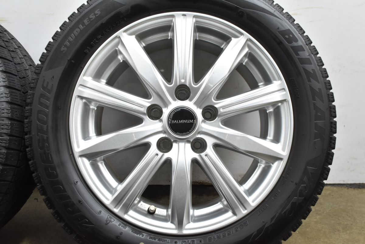 美品】バルミナ 16in 6.5J +38 PCD114.3 ブリヂストン ブリザック VRX2 