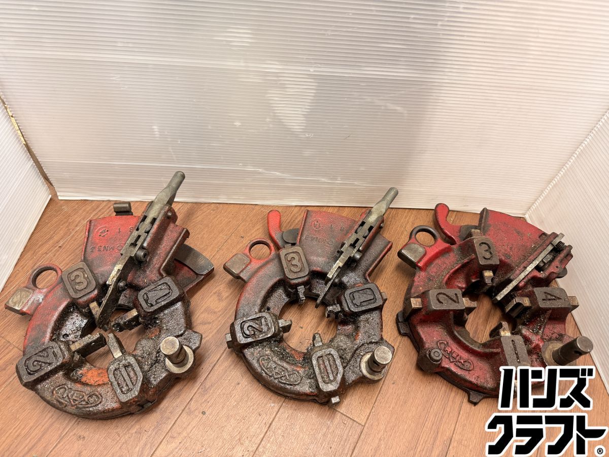 ♪ 配送不可【引取限定】 REX 旋盤ねじ切り機 N40A? ダイヘッド×3 替刃 