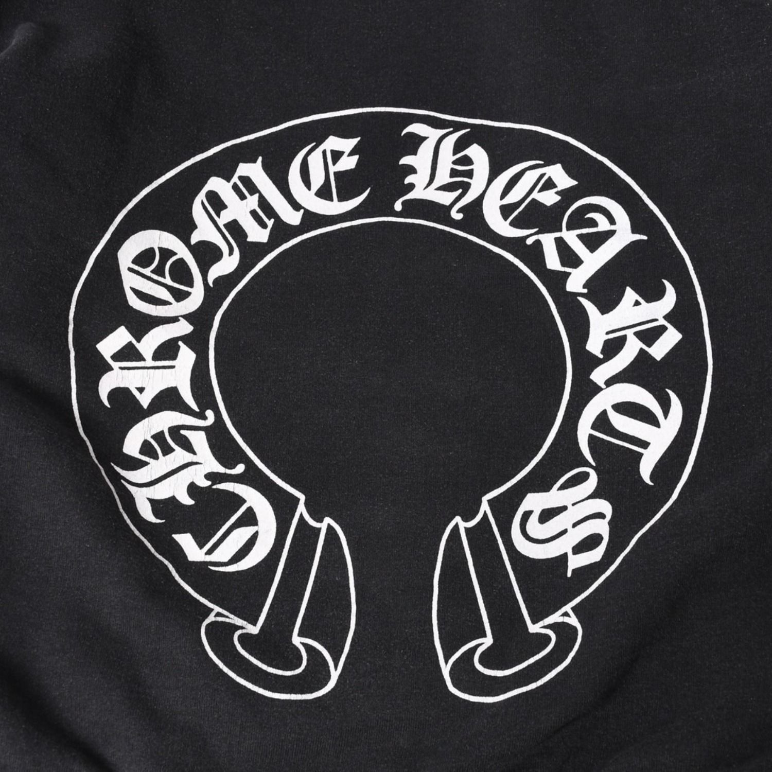 Chrome Hearts クロムハーツ RN 91210 ホースシューバックプリント ブラック サイズL 美品 中古 4a000462 Chrome Hearts クロムハーツ RN 91210 ホースシューバックプリント