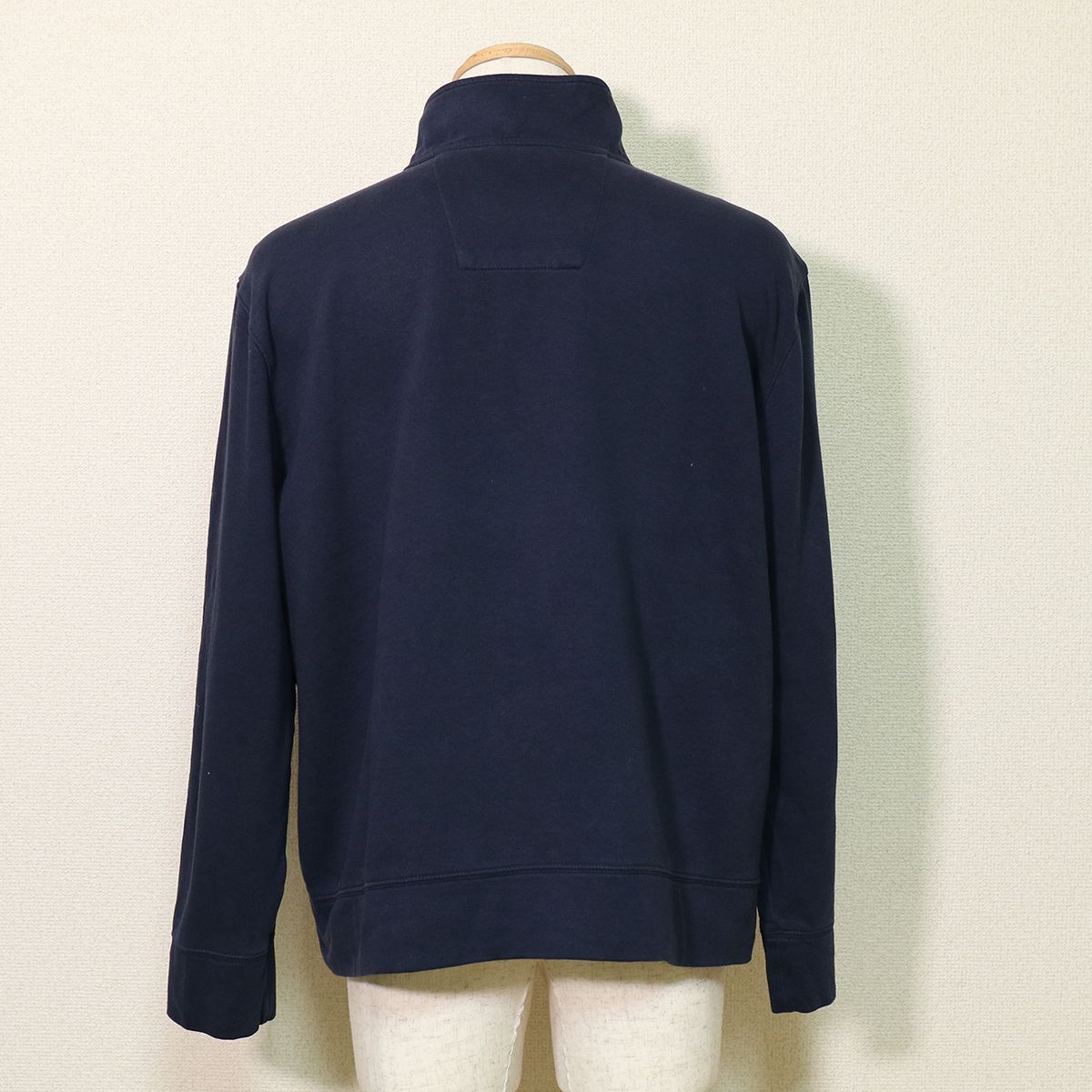 NAUTICA ノーティカ ハーフジップ スウェット L ネイビー ワンポイント 