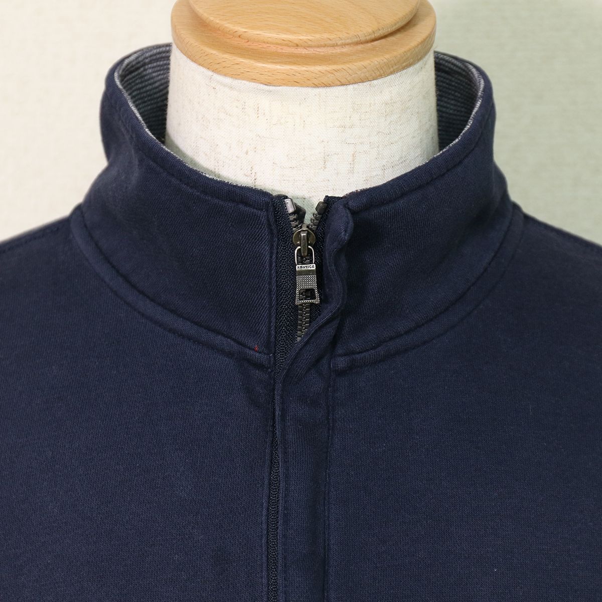 NAUTICA ノーティカ ハーフジップ スウェット L ネイビー ワンポイント 