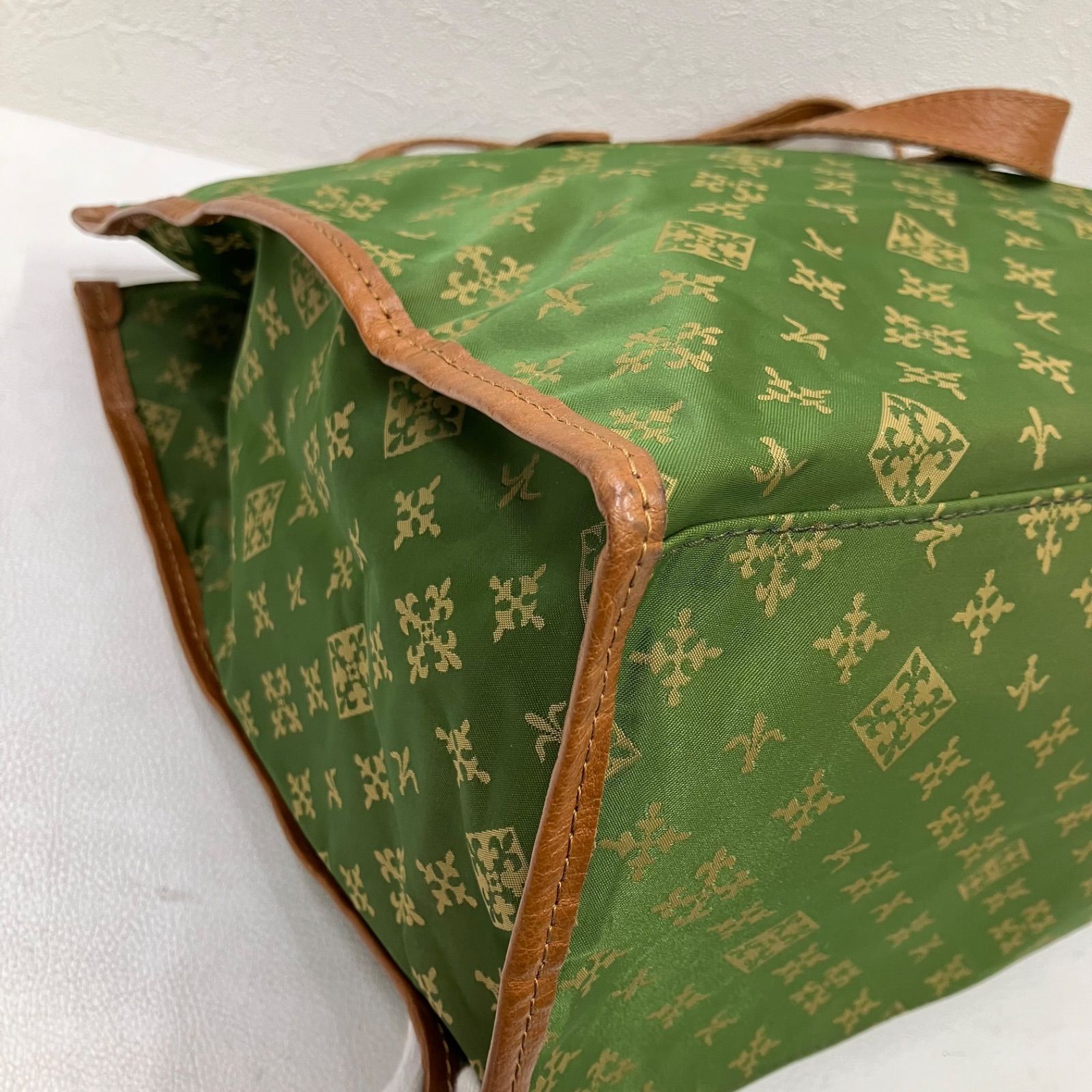 ラシット russet トートバッグ グリーン ナイロン レザー 緑 Russet 