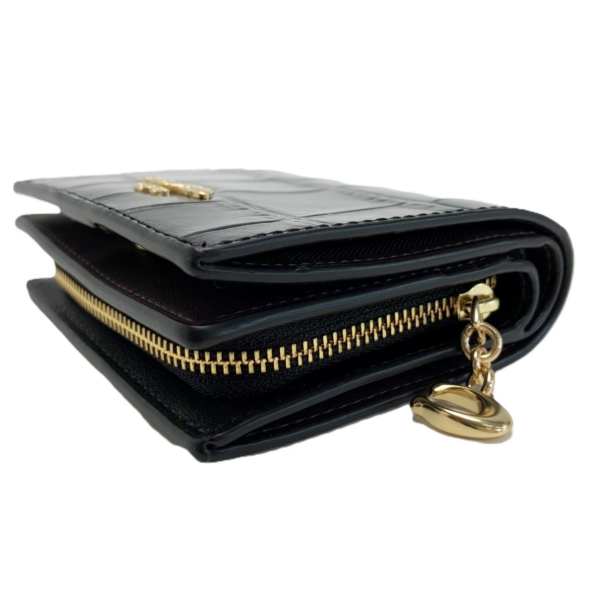 COACH コーチ エンボス スナップウォレット C6092 ブラック 2つ折り財布 レディース COACH コーチ エンボス スナップウォレット C6092 ブラック 2つ折り