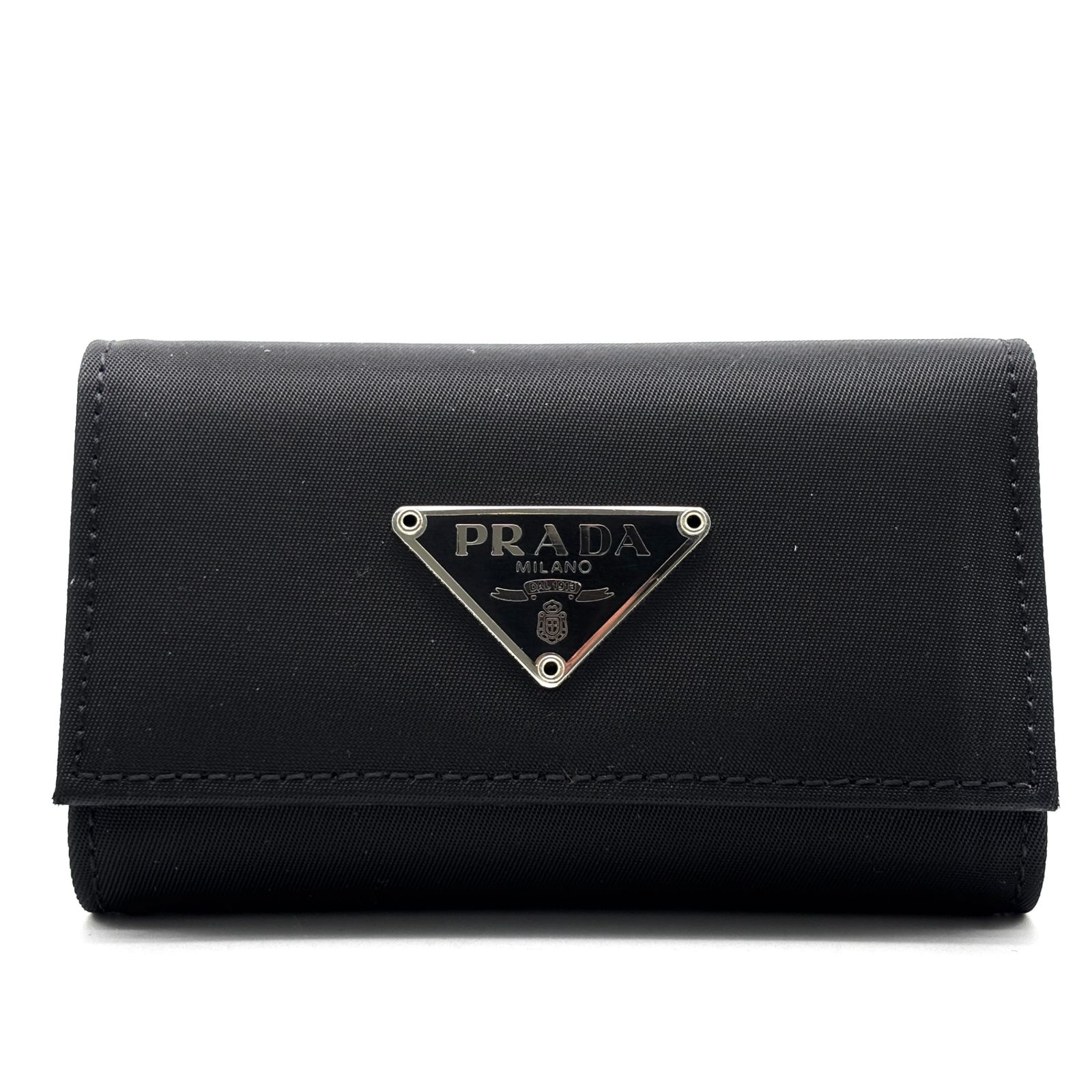 未使用級✨プラダ キーケース 6連サフィアーノレザー 三角ロゴ ブラック 極美品】PRADA キーケース 6連 三角ロゴ サフィアーノレザー ブラック