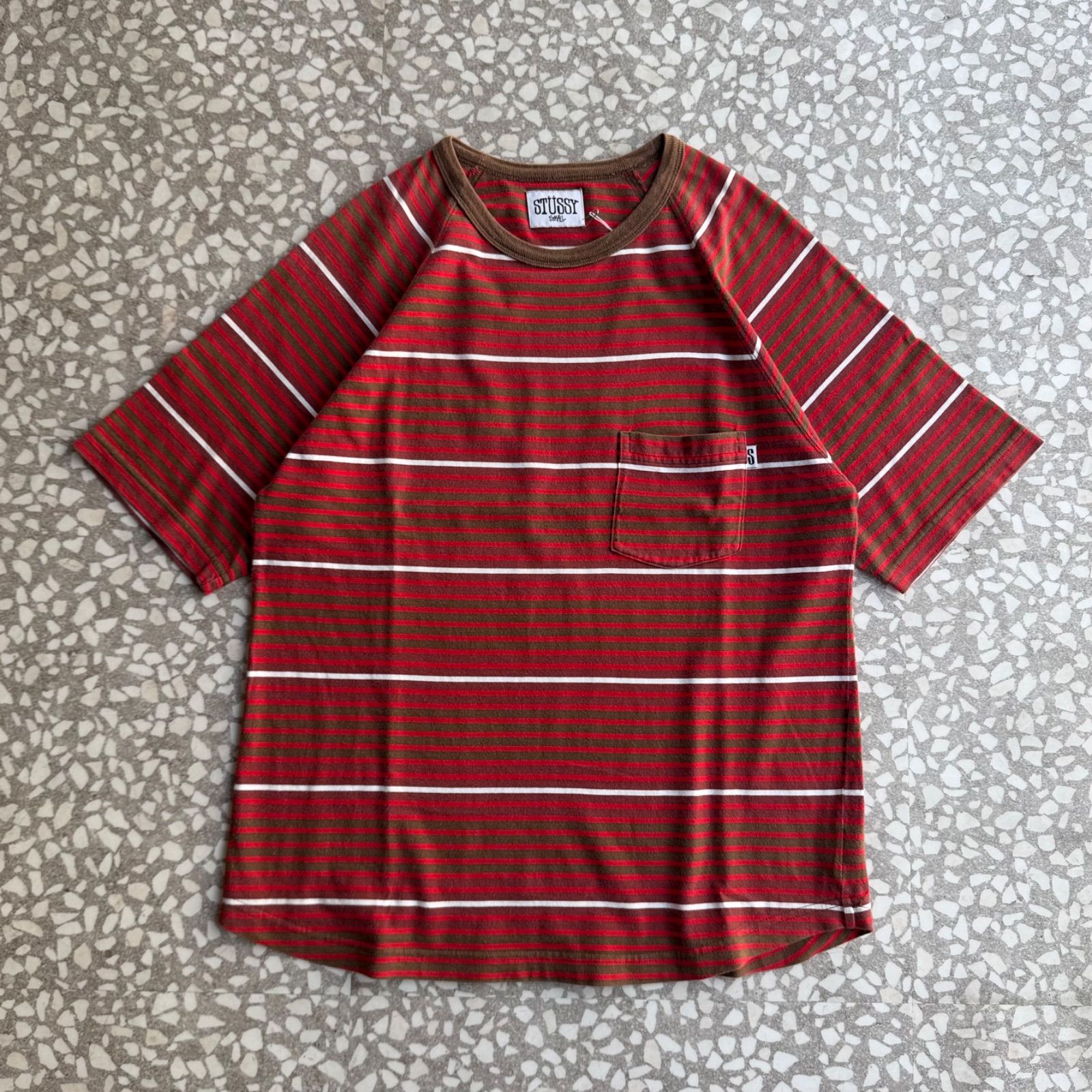STUSSY / multi border Tee size S ステューシー マルチボーダー ユニ 