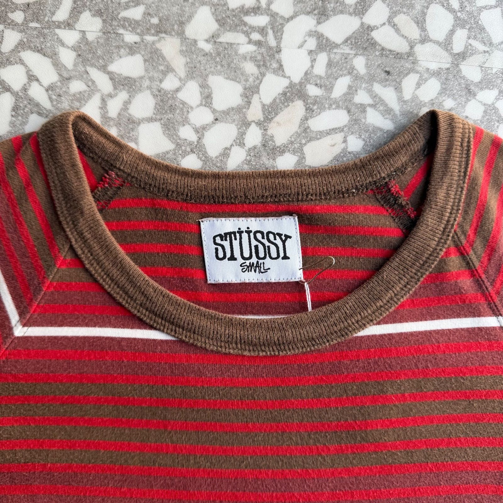 STUSSY / multi border Tee size S ステューシー マルチボーダー ユニ 