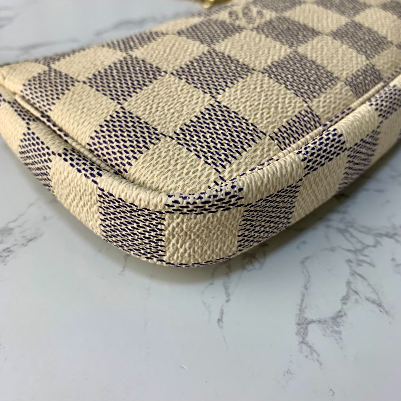 LOUIS VUITTON ミニ ポシェット アクセソワール ダミエ・アズール
