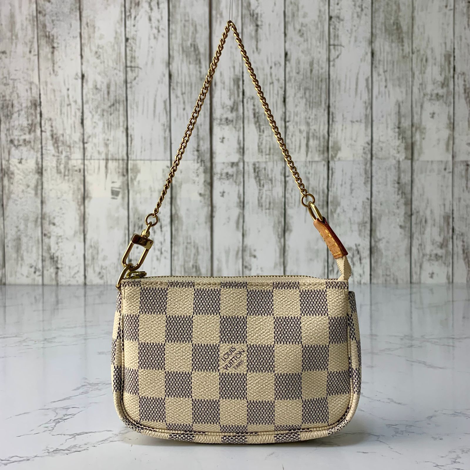 LOUIS VUITTON ミニ ポシェット アクセソワール ダミエ・アズール
