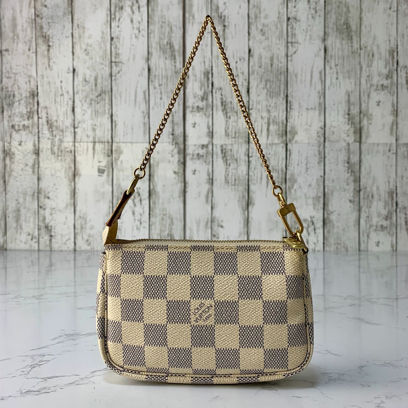 LOUIS VUITTON ミニ ポシェット アクセソワール ダミエ・アズール