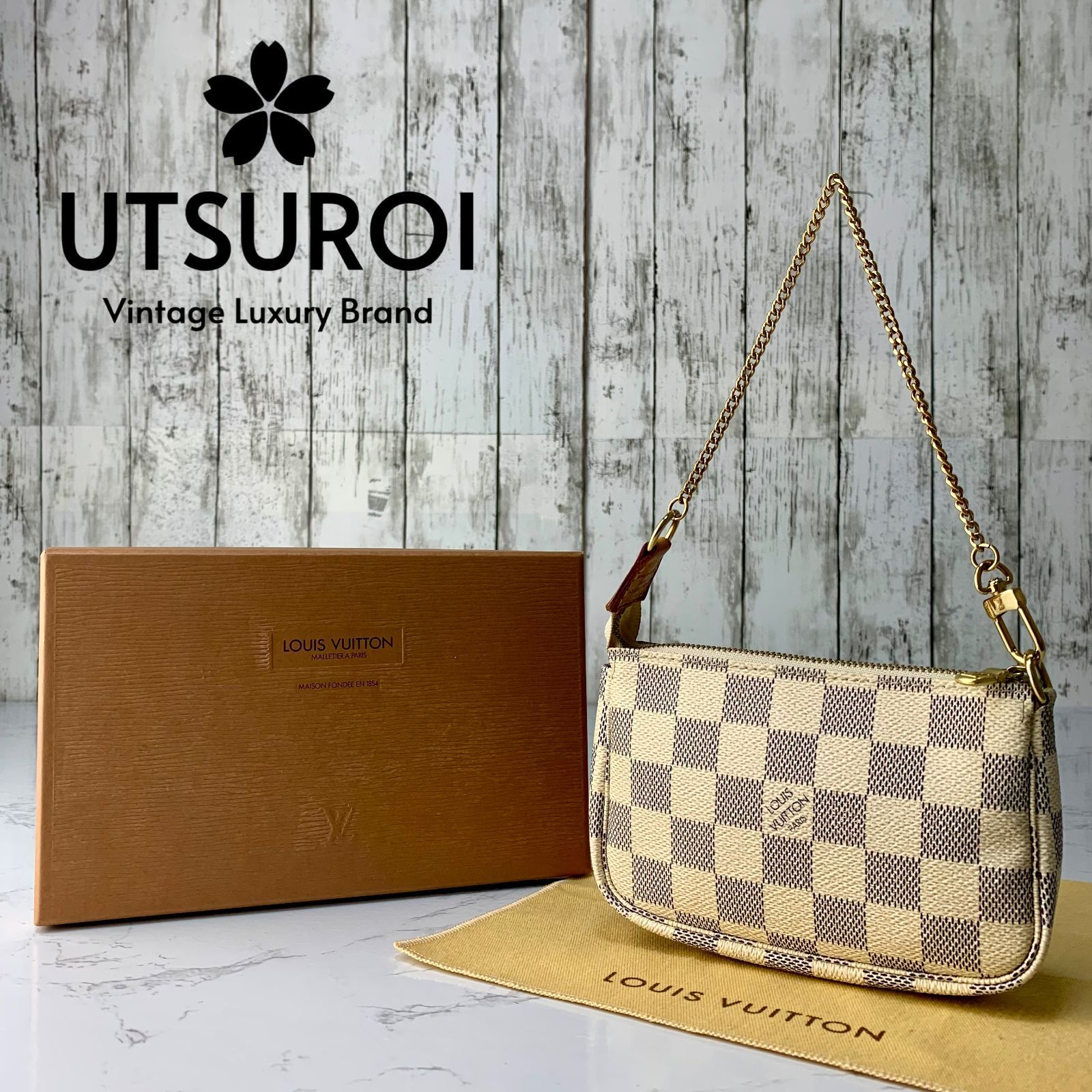 LOUIS VUITTON ミニ ポシェット アクセソワール ダミエ・アズール