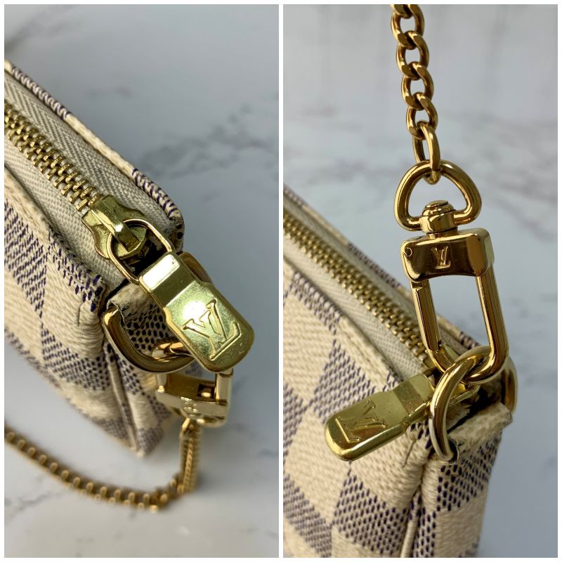 LOUIS VUITTON ミニ ポシェット アクセソワール ダミエ・アズール