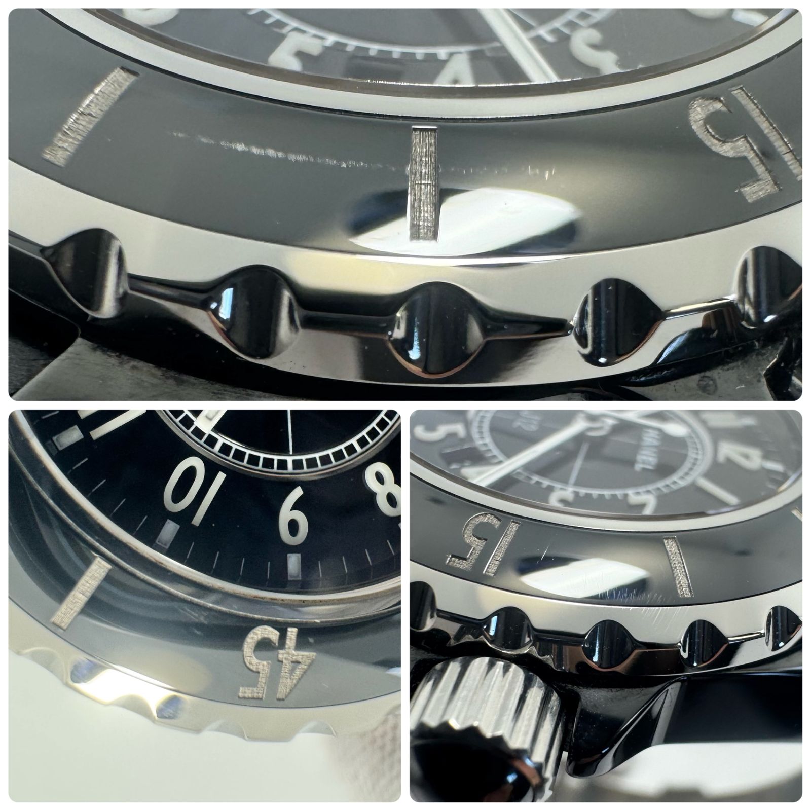 シャネル CHANEL J12 H0680 クォーツ 黒 セラミック デイト表示 シャネル CHANEL J12 H0680 クォーツ 黒 セラミック デイト表示