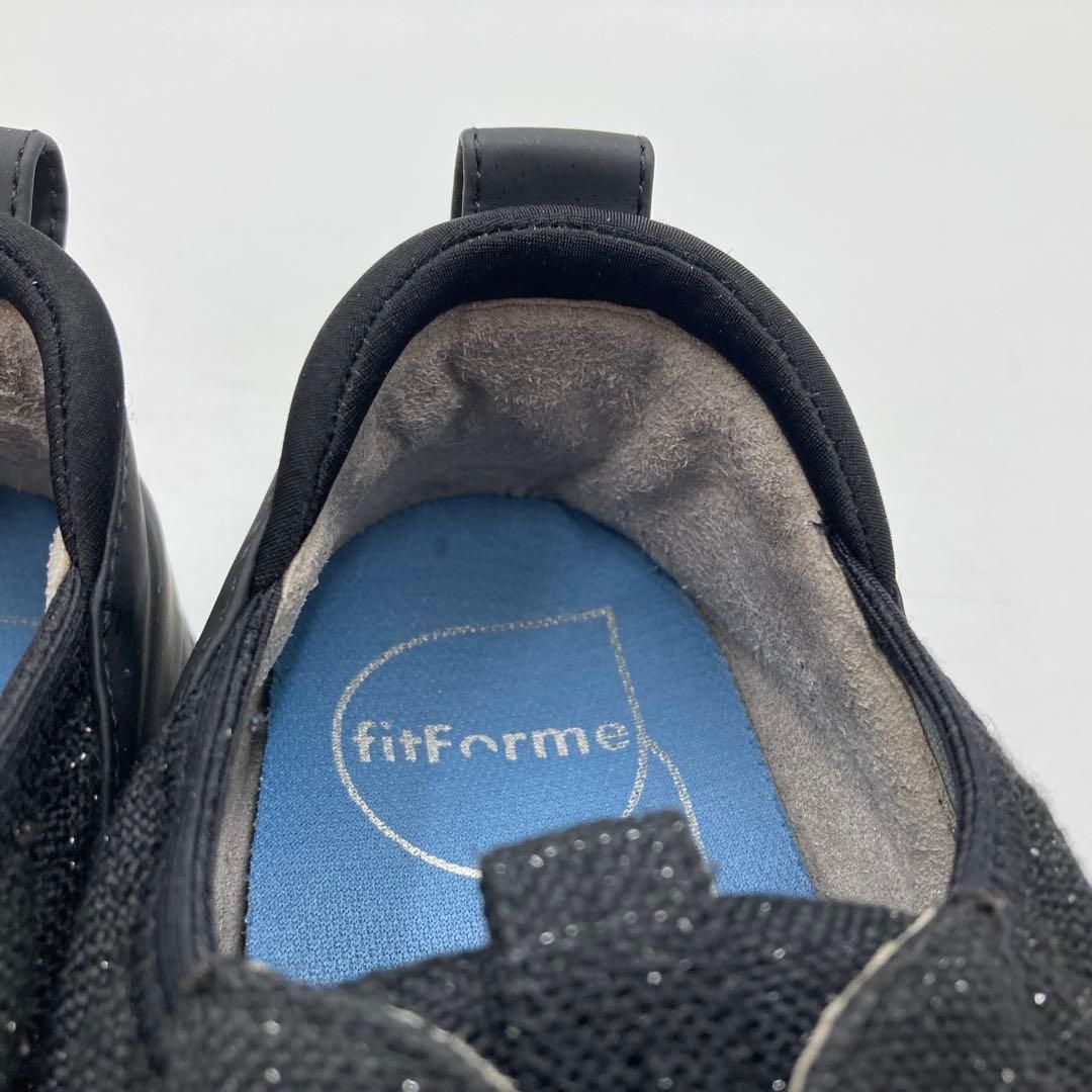 fitForme fitfit スニーカー 24.0cm ブラック レディース フィット