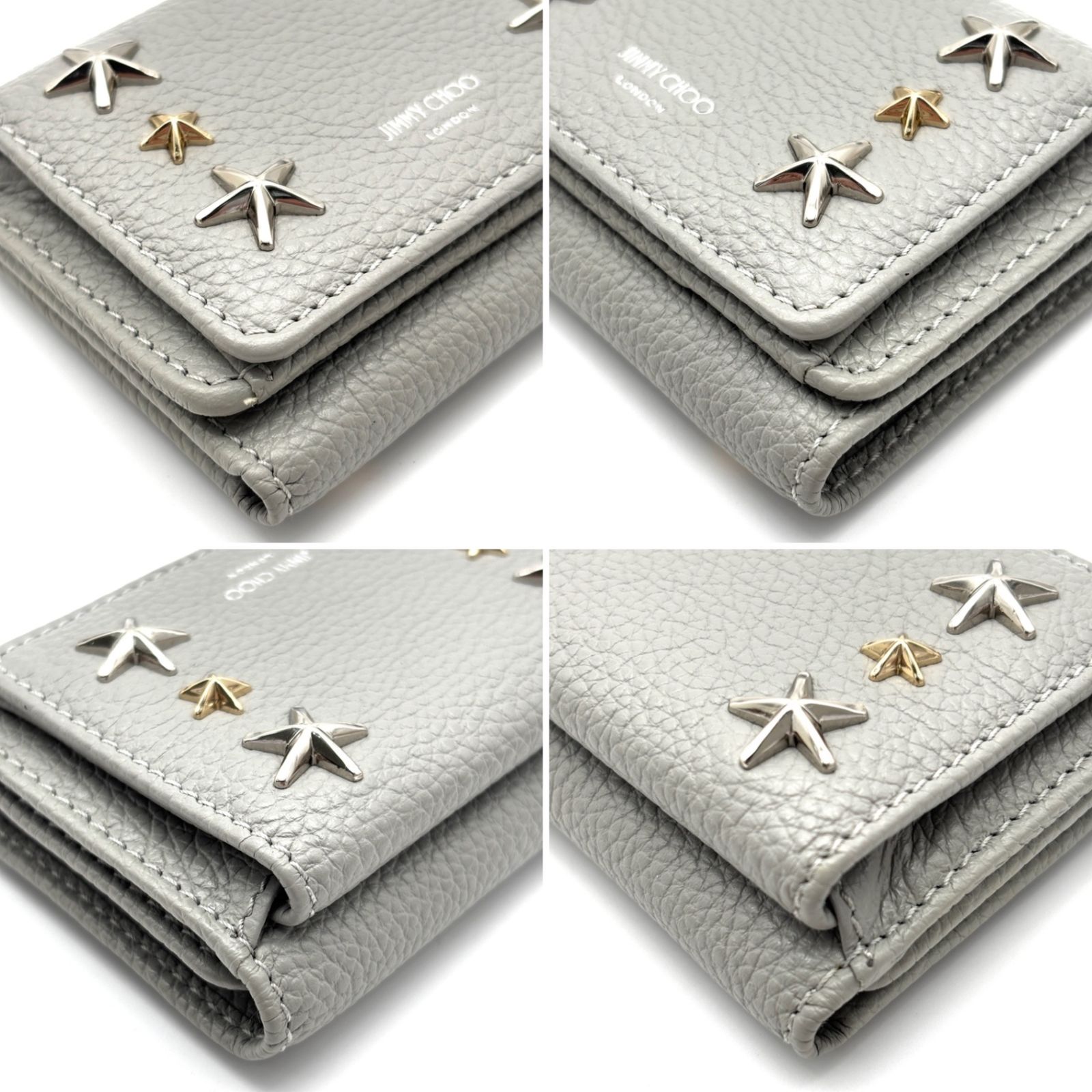 未使用保管品 JIMMY CHOO ジミーチュウ 三つ折り財布 コンパクト 