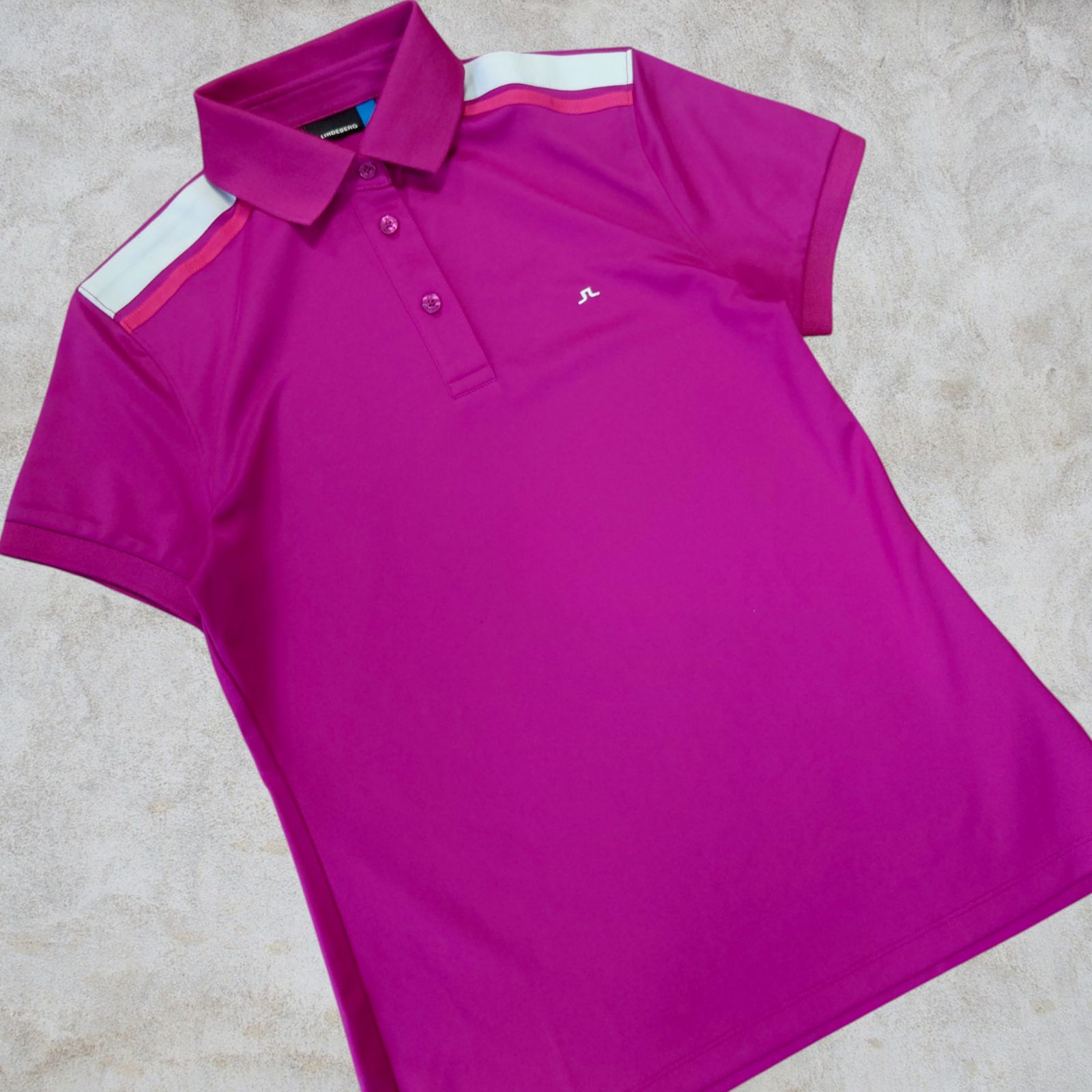 極美品 J.LINDEBERG ドライシャツ ショートスリーブ ポロシャツ 